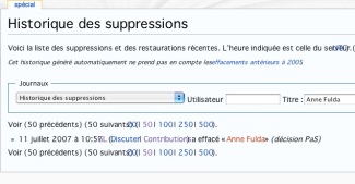 Pourquoi la page sur Anne Fulda a été effacée de Wikipedia FR ?